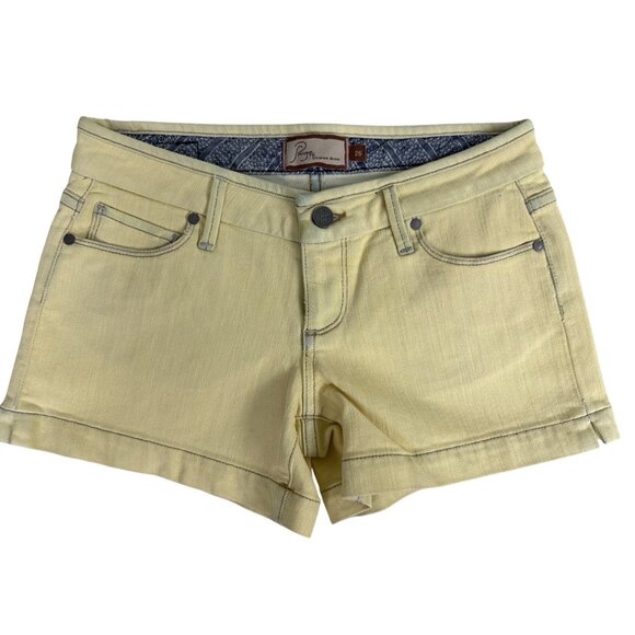 PAIGE Pants - Paige Canyon Yellow Denim Womens Shorts Size 25 Premium Cotton/Polyester Blend